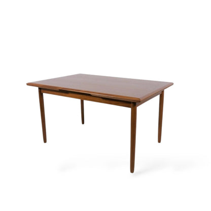 Mid Century Danish Teak Draw Leaf Dining Table | Extending Retro Table