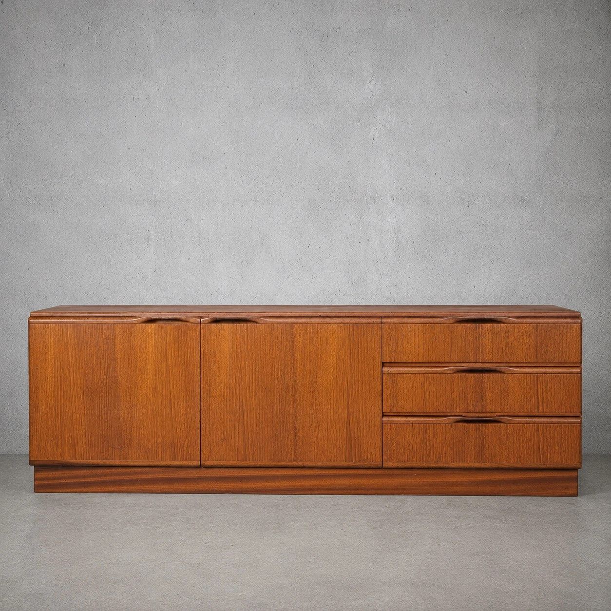 Mid Century McIntosh Teak Low Sideboard / Media Cabinet