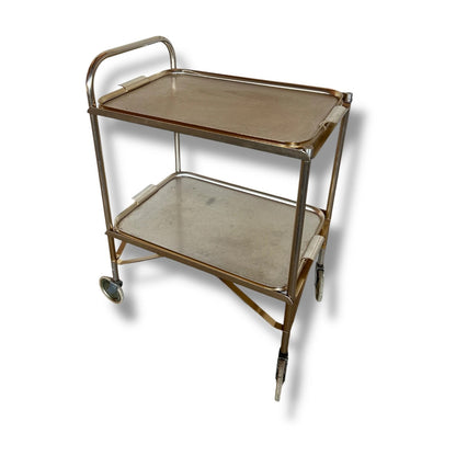 Mid Century Modern Metal Drinks Cart Serving Trolley