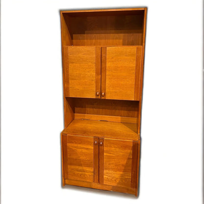 Danish Domino Cabinet | Mid Century Modern Teak Shelving Unit