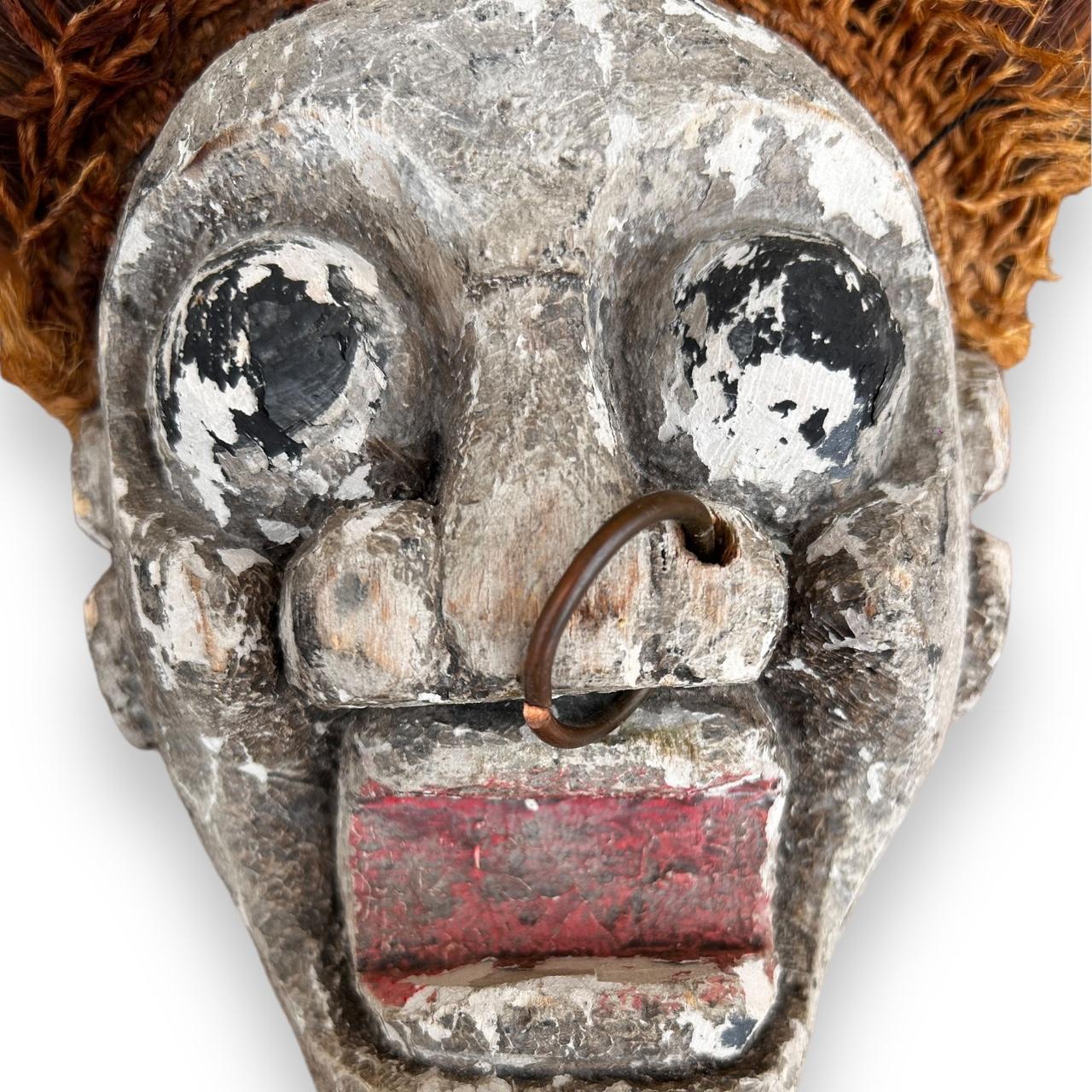 Vintage African Carved Wall Art Mask