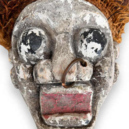 Vintage African Carved Wall Art Mask