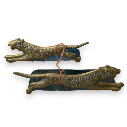 Mid Century Brass Tiger Trivets