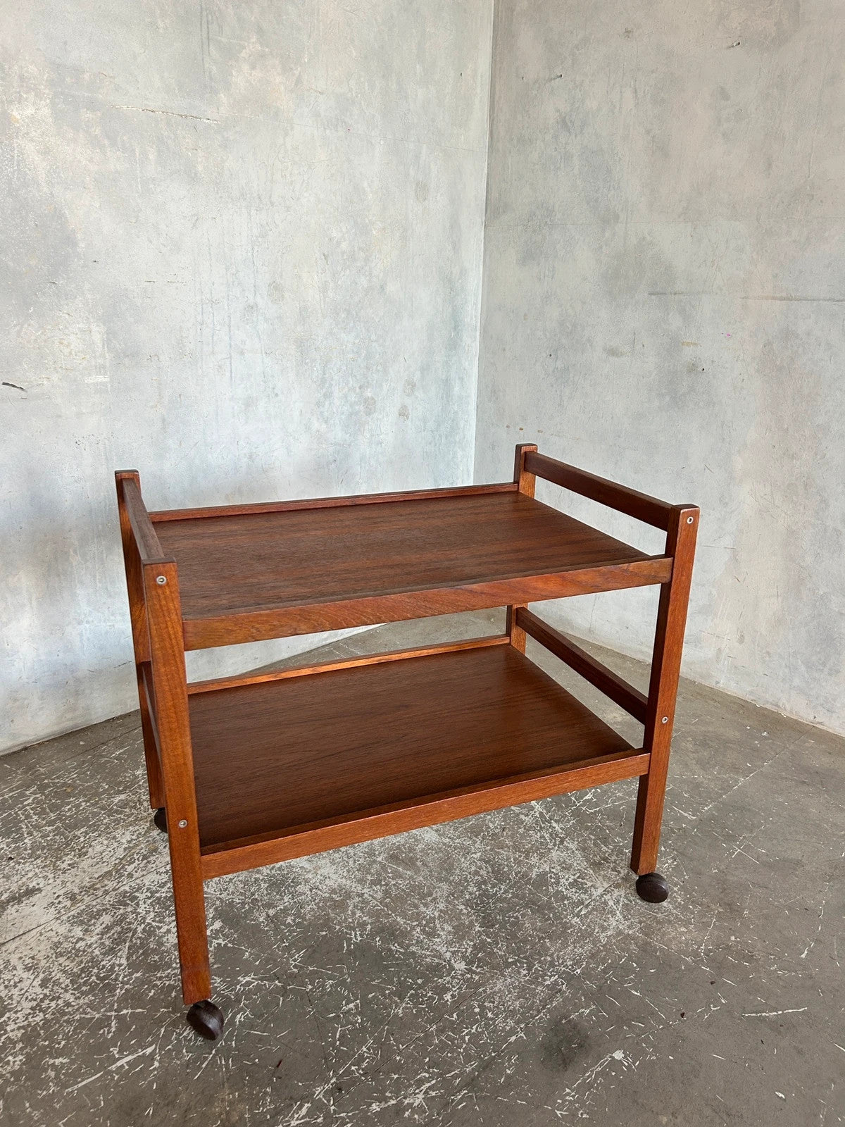 Mid-Century Modern Danish Teak Bar Cart by Brdr. Furbo