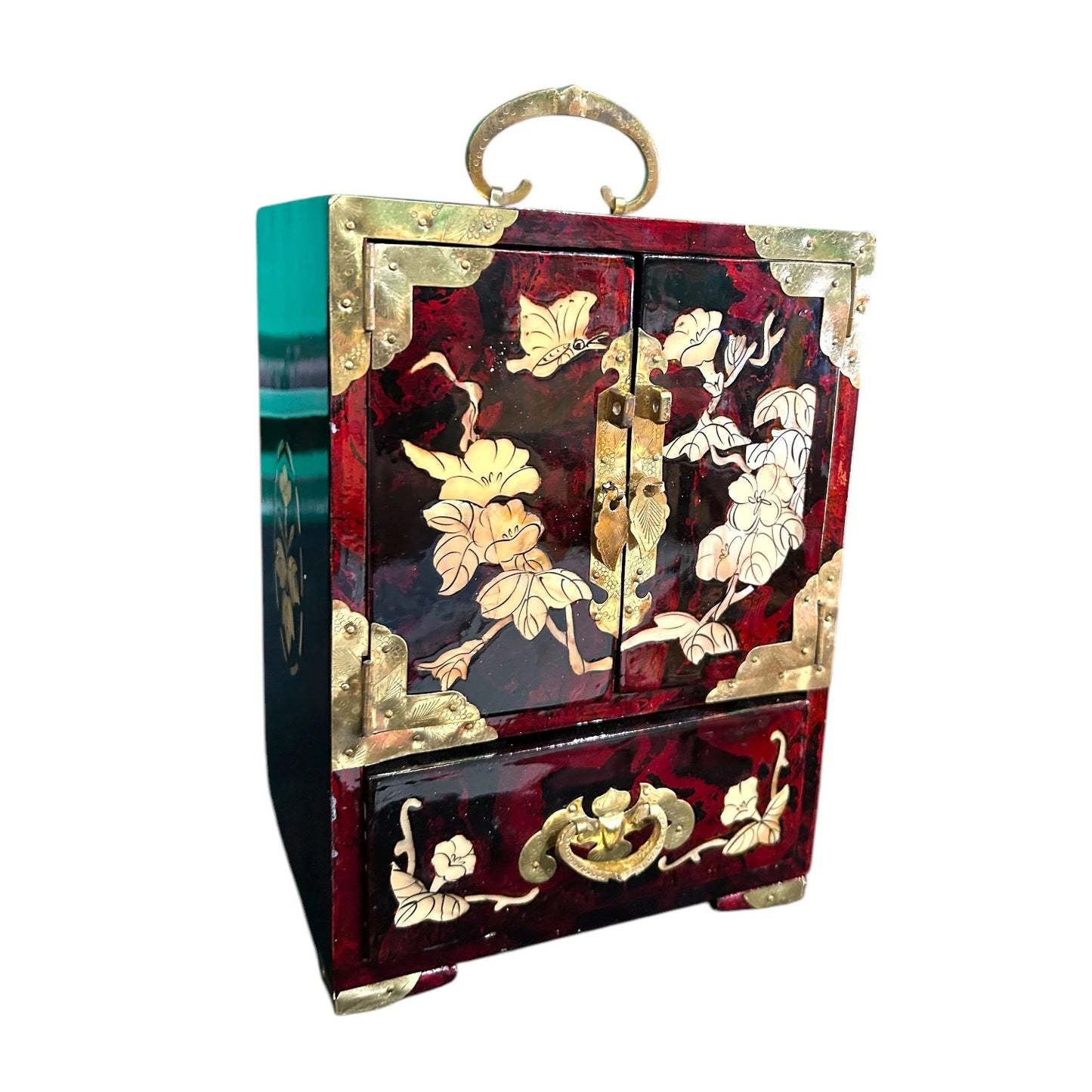 Miniature 20th Century Chinese Lacquer Cabinet