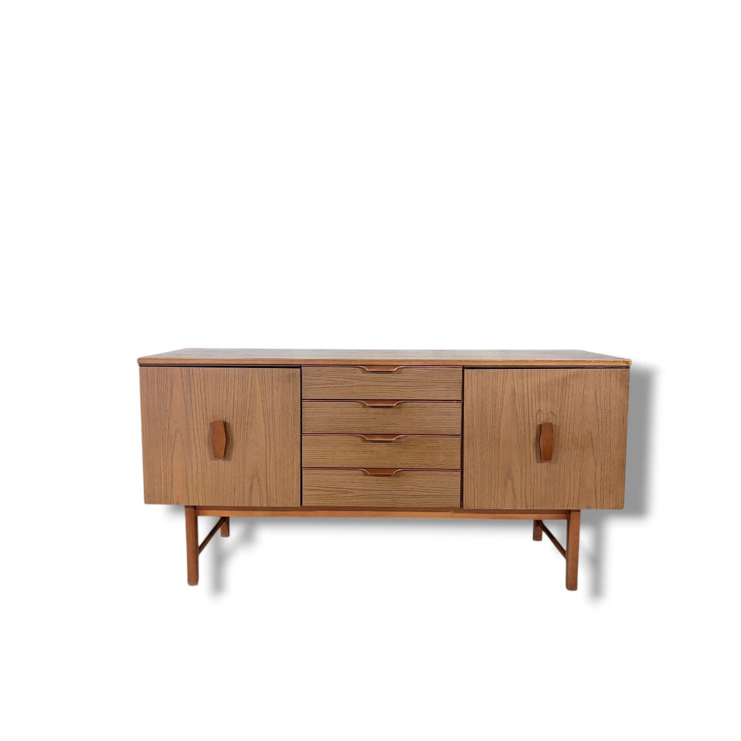 Vintage Europa Teak Formica Sideboard – 1970s Mid-Century Modern Cabinet