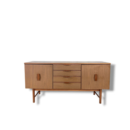 Vintage Europa Teak Formica Sideboard – 1970s Mid-Century Modern Cabinet