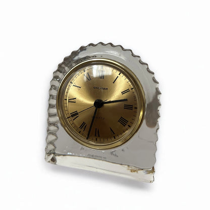 Mid century glass German mantle clock