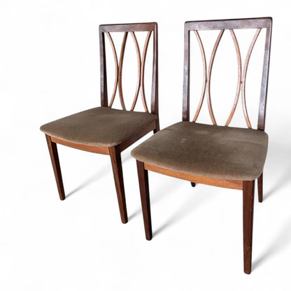 Pair of G Plan Afromosia Dining Chairs | Mid-Century British Design