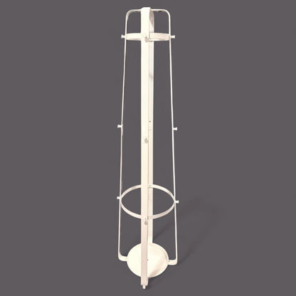 Vintage IKEA Coat Stand - White Metal Rack With Umbrella Stand Base — view 2