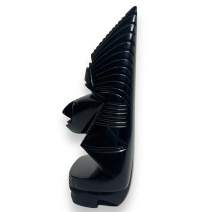 Vintage 1960s Aztec Obsidian Statue