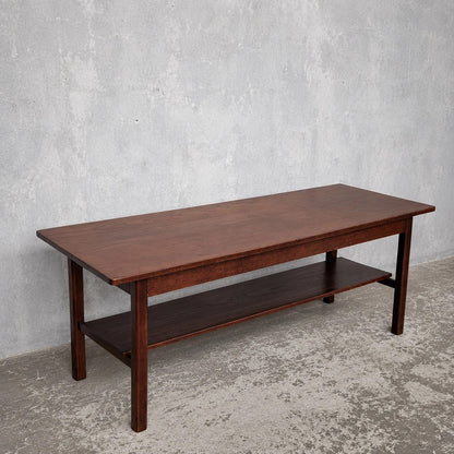 Mid Century Teak Coffee Table with Undershelf Storage
