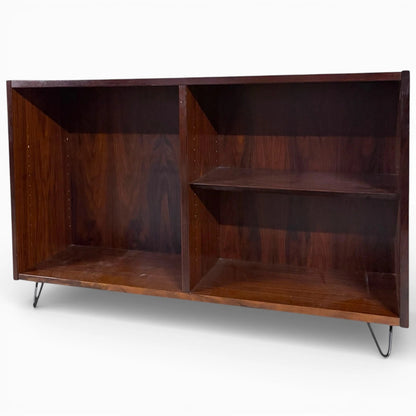 Mid Century Rosewood Bookcase – Vintage Paul Hundevad Hairpin Leg Cabinet — view 2