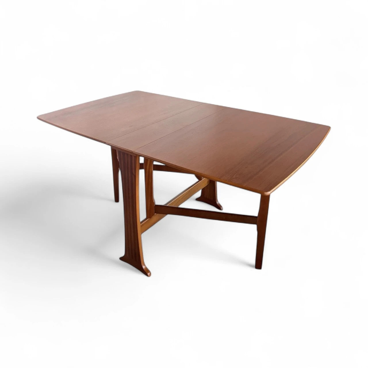Legate Mid-Century Teak Drop-Leaf Dining Extendable Table