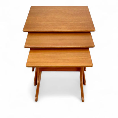 G Plan Teak Nest of 3 Coffee Tables | Mid-Century Modern Vintage Side Tables