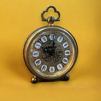 Vintage 1960s West German Brass Alarm Clock