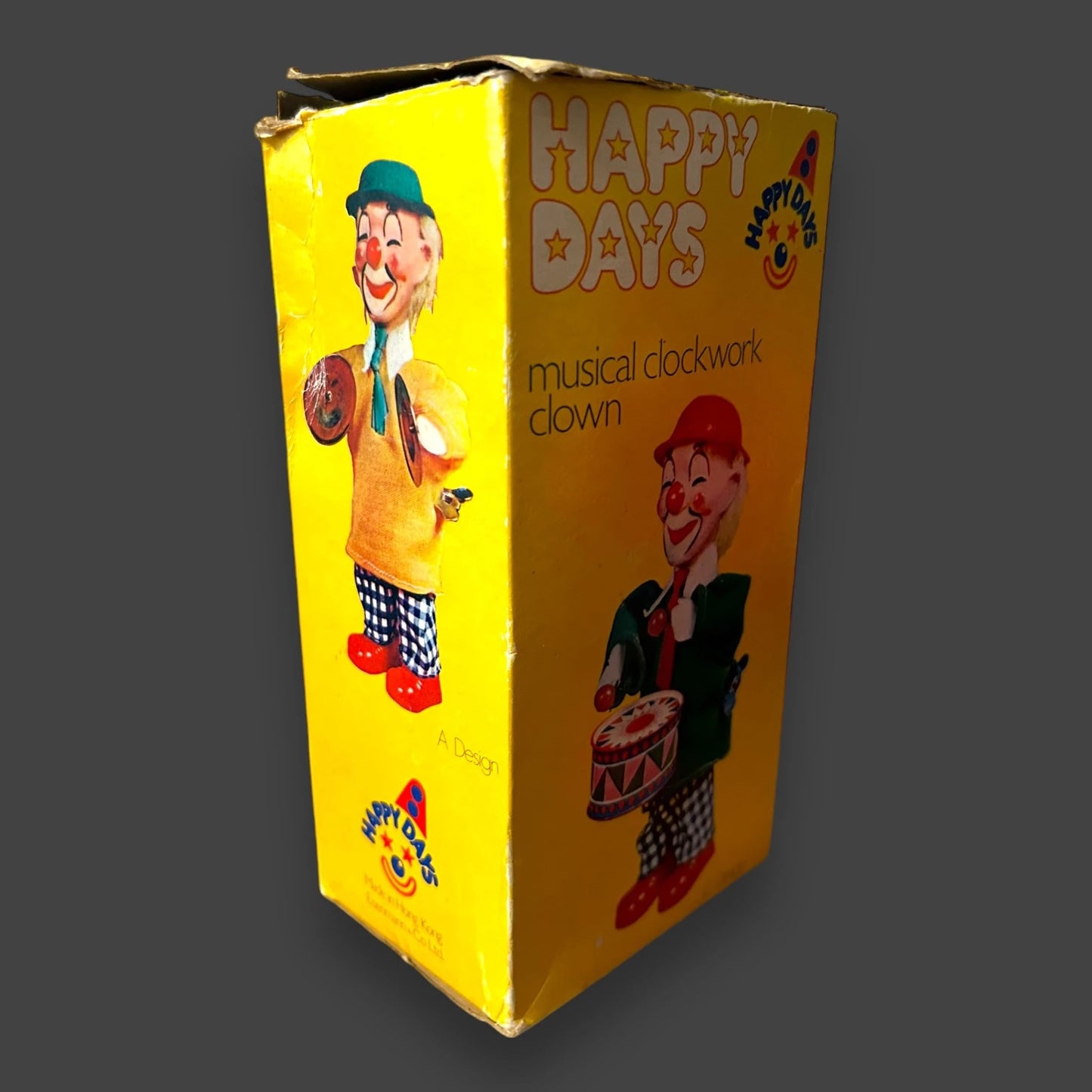 Vintage 1960s Musical Wind up Clown Toy