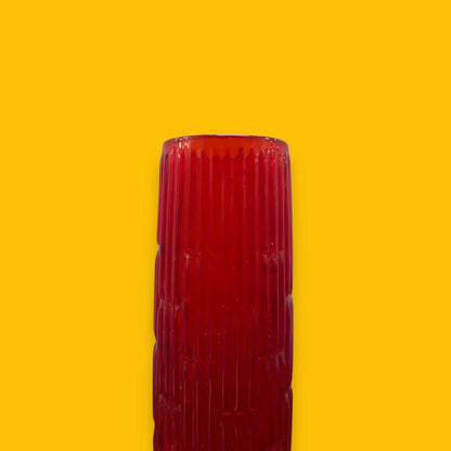 Vintage 1960s Japanese Red Glass Vase