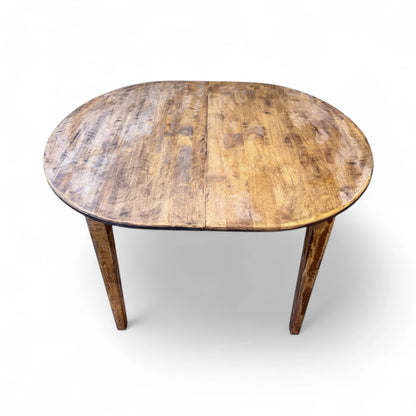 Rustic Distressed Extending Dining Table | Vintage Farmhouse Drop-Leaf Table