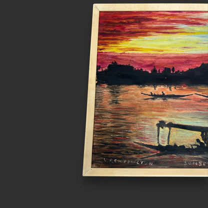 Vintage 1970 Kashmir oil painting