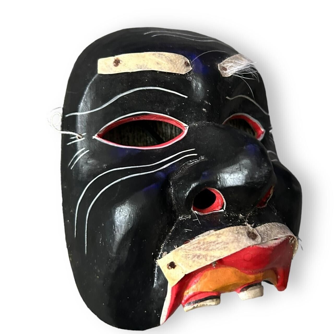 Mid Century East Asian Carved Wall Mask