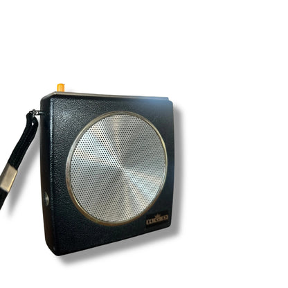 Vintage Black RGD Portable Transistor Radio – 1960s Mid Century Modern Design