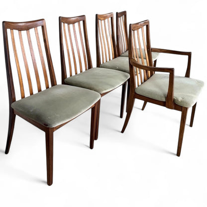 Set of 5 G Plan ‘Leslie Dandy’ Teak Dining Chairs – Mid-Century