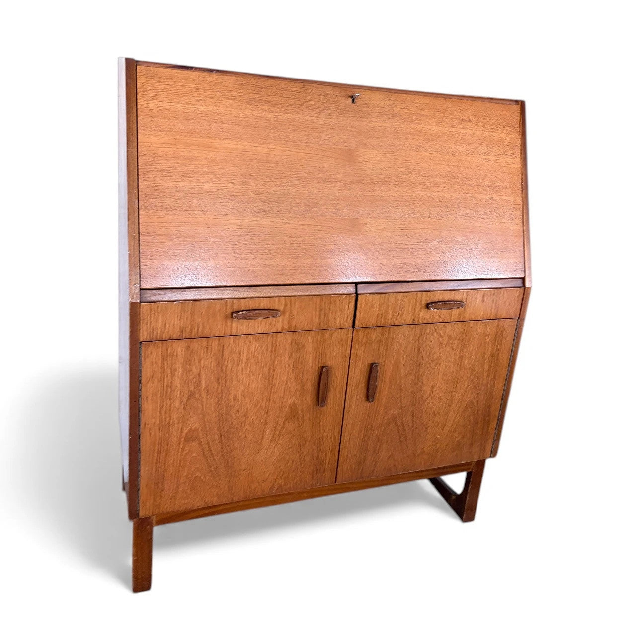 Mid-Century Remploy Bureau – Teak Writing Desk with Storage