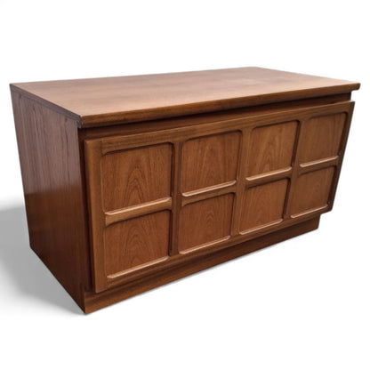 Vintage Drop-Front Cabinet – Mid-Century Modern Teak Wall Cabinet & Desk Unit