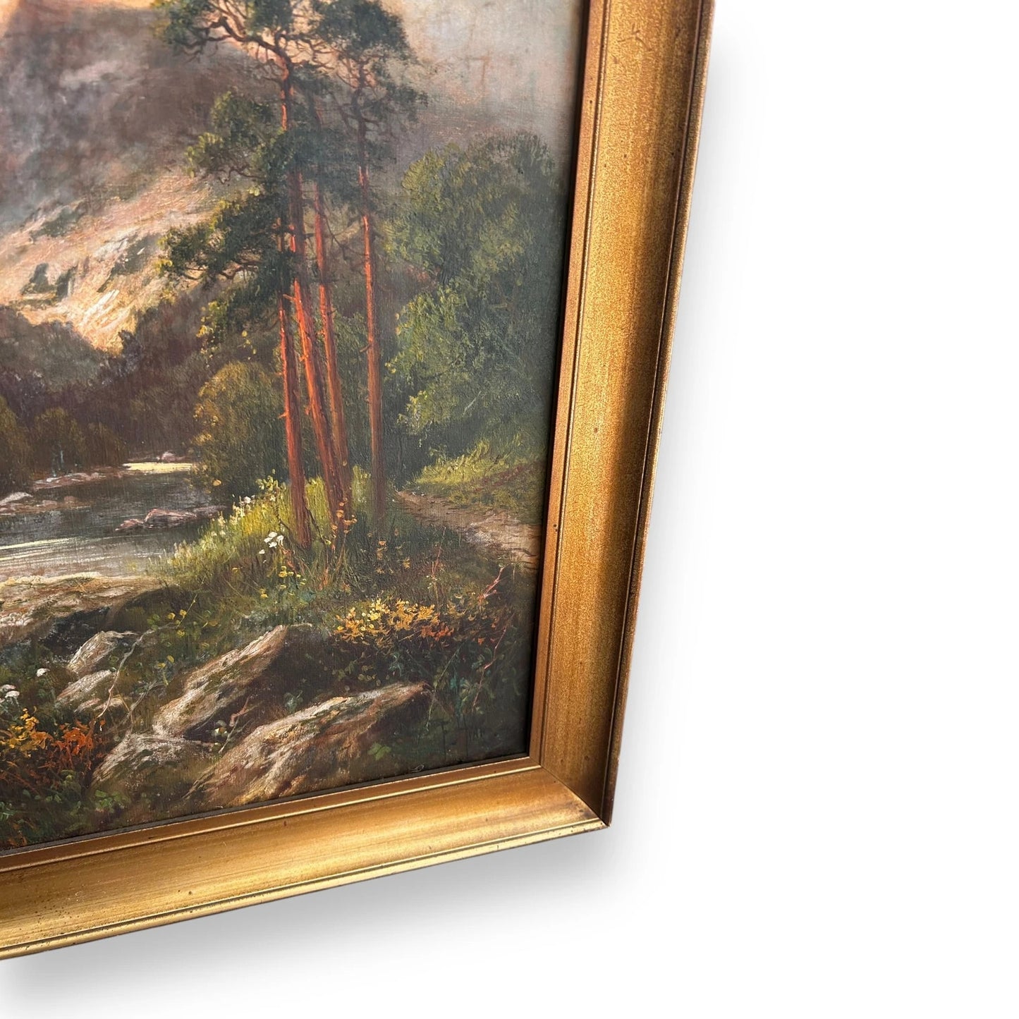 Vintage 1920s Frank Hider Victoria Era Nature Oil Painting