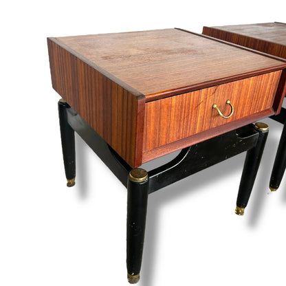 Mid Century G Plan E Gomme Pair of Vintage Bedside Tables