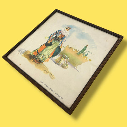 Vintage Lebanese Art Georges Cyr Framed Print