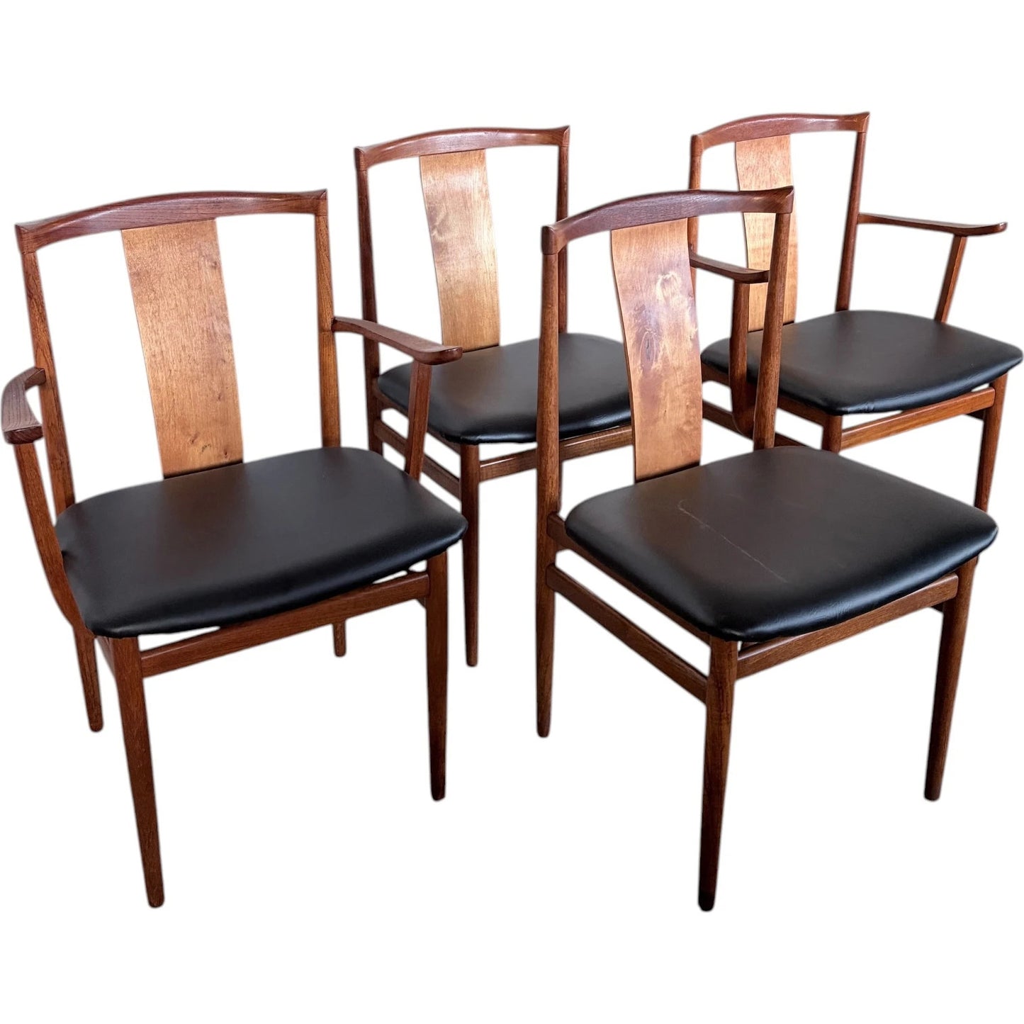 Danish Teak Dining Chairs Set of Four – Henning Sørensen Mid Century Design