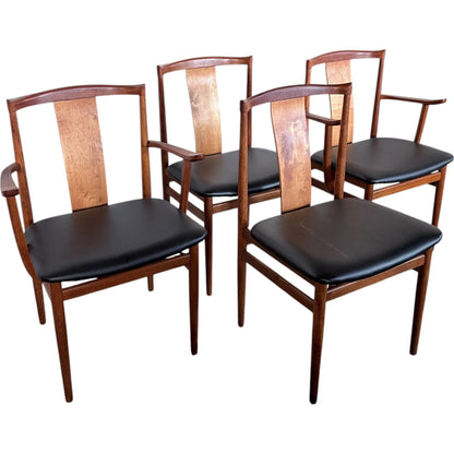 Danish Teak Dining Chairs Set of Four – Henning Sørensen Mid Century Design