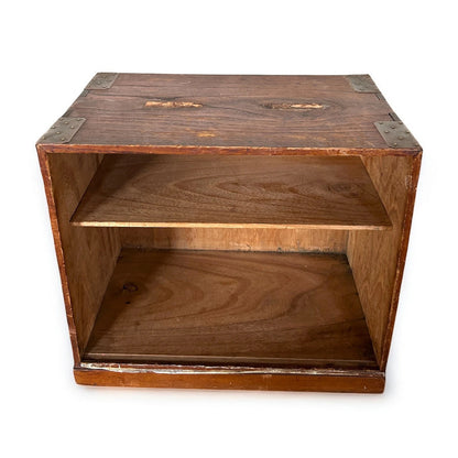 Mid Century Chinese Wood and Brass Storage Cabinet