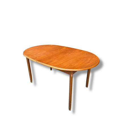 1990s Meredew Extending Dining Table – Vintage Modern Teak Table with Hidden Leaf