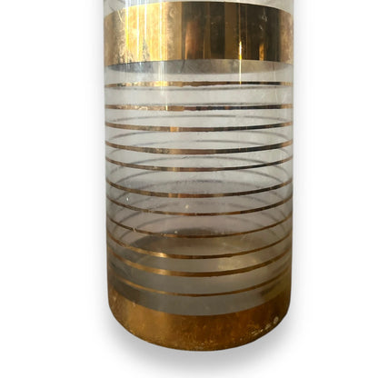 Mid Century Gold Banded Vase