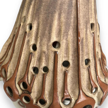 Vintage 1970s Shelf Pottery Volcano Brutalist Lamp