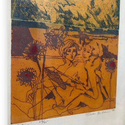 Vintage 1968 Susan Hudson Helios original painting