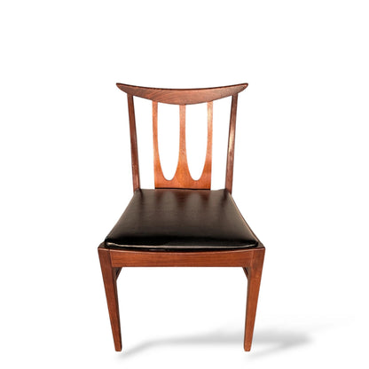 Vintage G Plan Brasilia Dining Chair – Mid-Century Teak & Black Vinyl