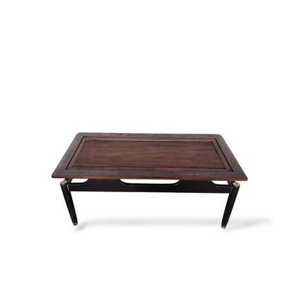 Mid-Century G Plan Librenza Coffee Table | E. Gomme 1960s Teak & Black Frame | Distressed Reverse