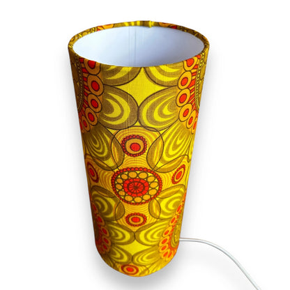 mid century yellow shattaline table lamp