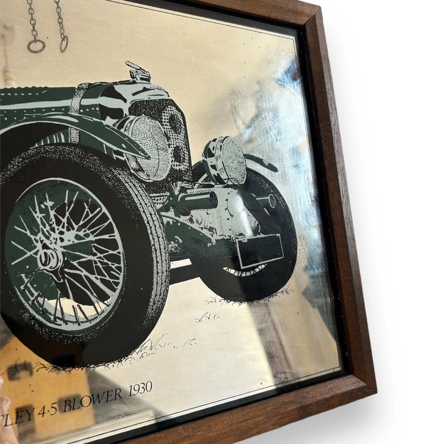 Vintage 1970s Bentley Car Wall Mirror