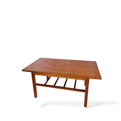 Danish Teak Coffee Table – Mid-Century Modern with Magazine Shelf