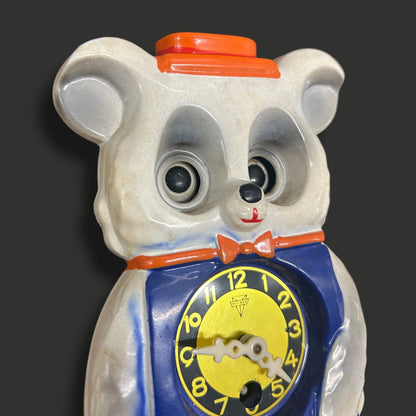 Mid Century Japanese bear pendulum clock