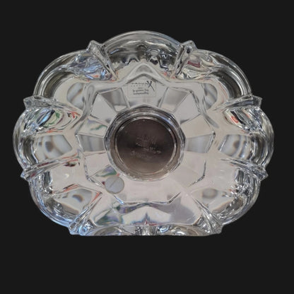 Vintage 90s Czech Crystal Glass Clock