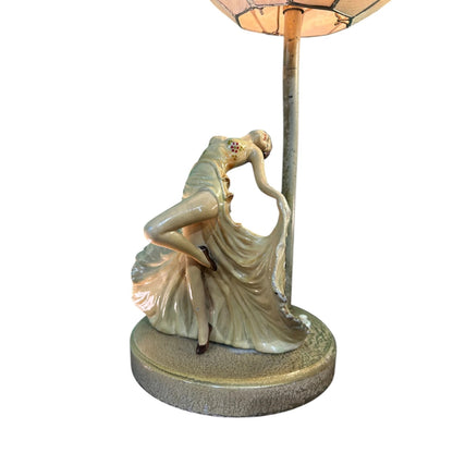 Vintage Art Deco Lotus Flower Lamp