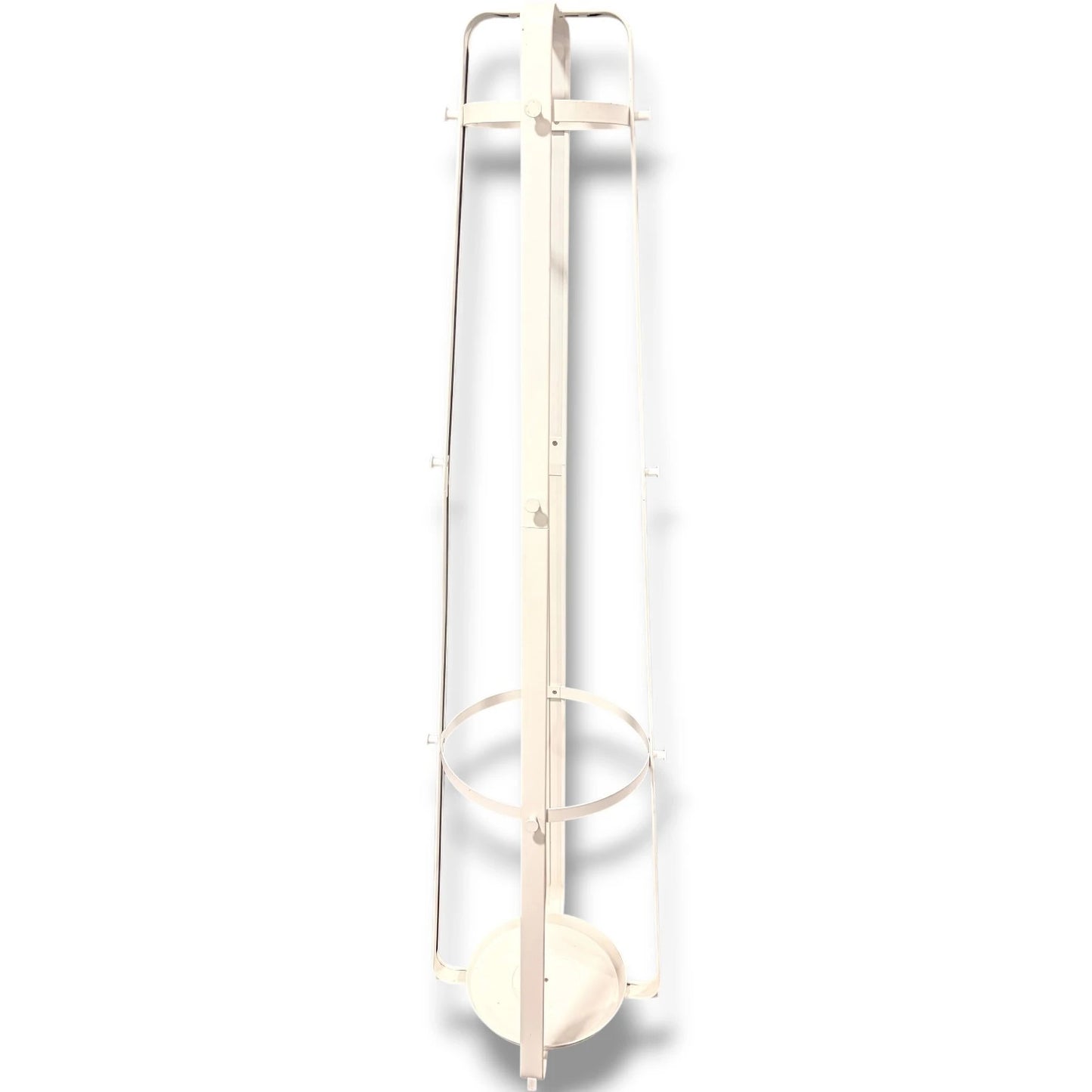 Vintage IKEA Coat Stand - White Metal Rack With Umbrella Stand Base — view 3