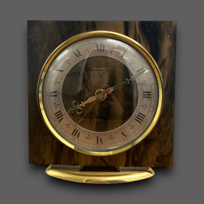 Mid Century Tortoiseshell Tempora Table Clock