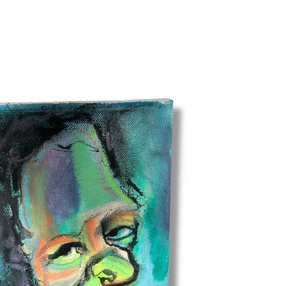 Neo-Expressionist Portrait Painting | Vintage Outsider Art on Canvas